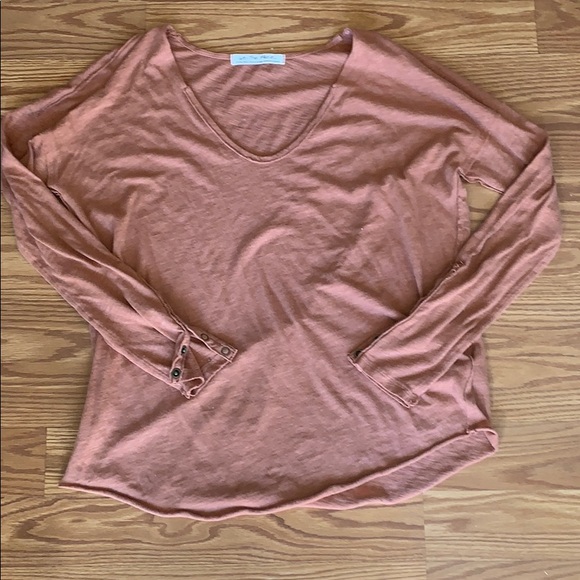 Burnt orange long sleeve free people top - Picture 1 of 6